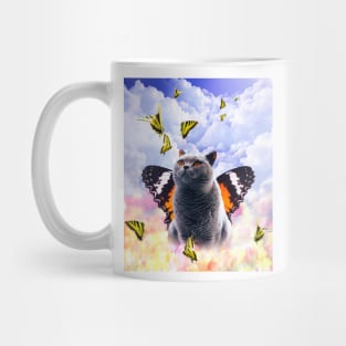 Cute Colorful Cat Butterfly Mug